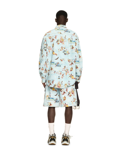 Off-White Fresco Print Den Safari Cargo Blue