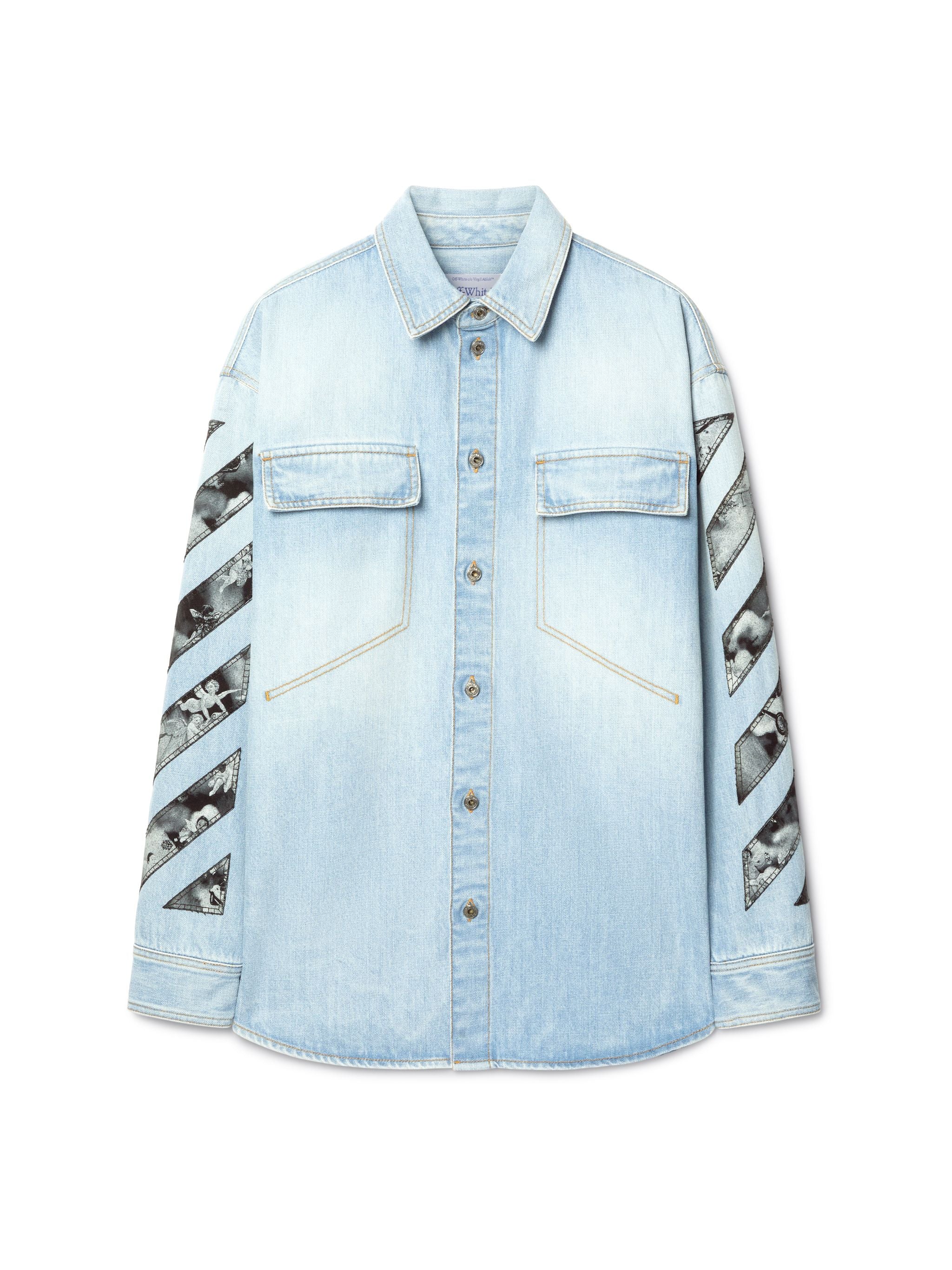 Off-White Fresco Diag Arr Den Milit Shi Blue