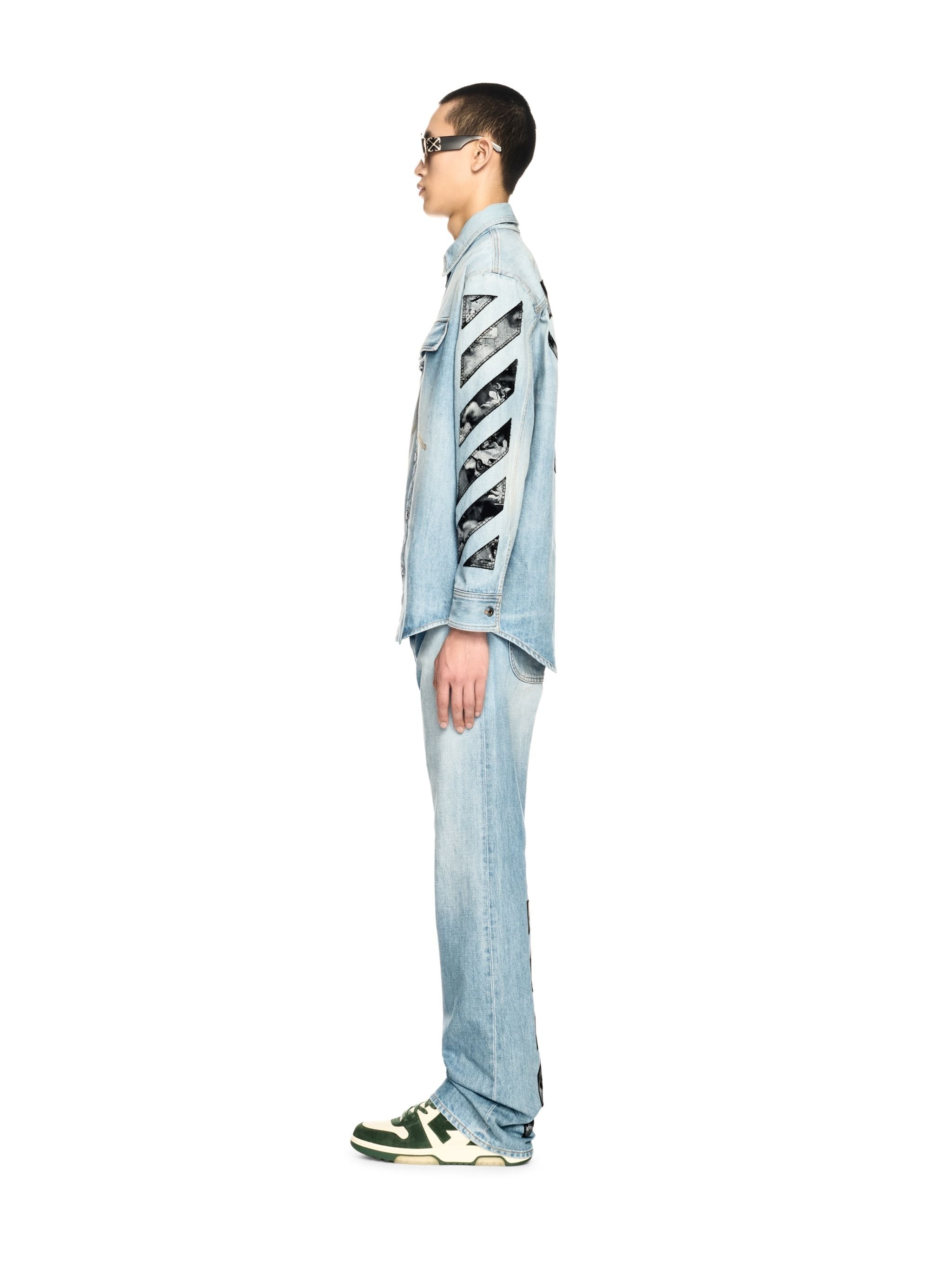 Off-White Fresco Diag Arr Den Milit Shi Blue
