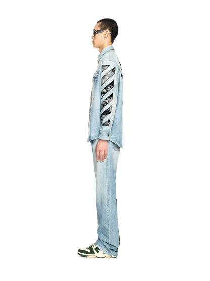 Off-White Fresco Diag Arr Den Milit Shi Blue
