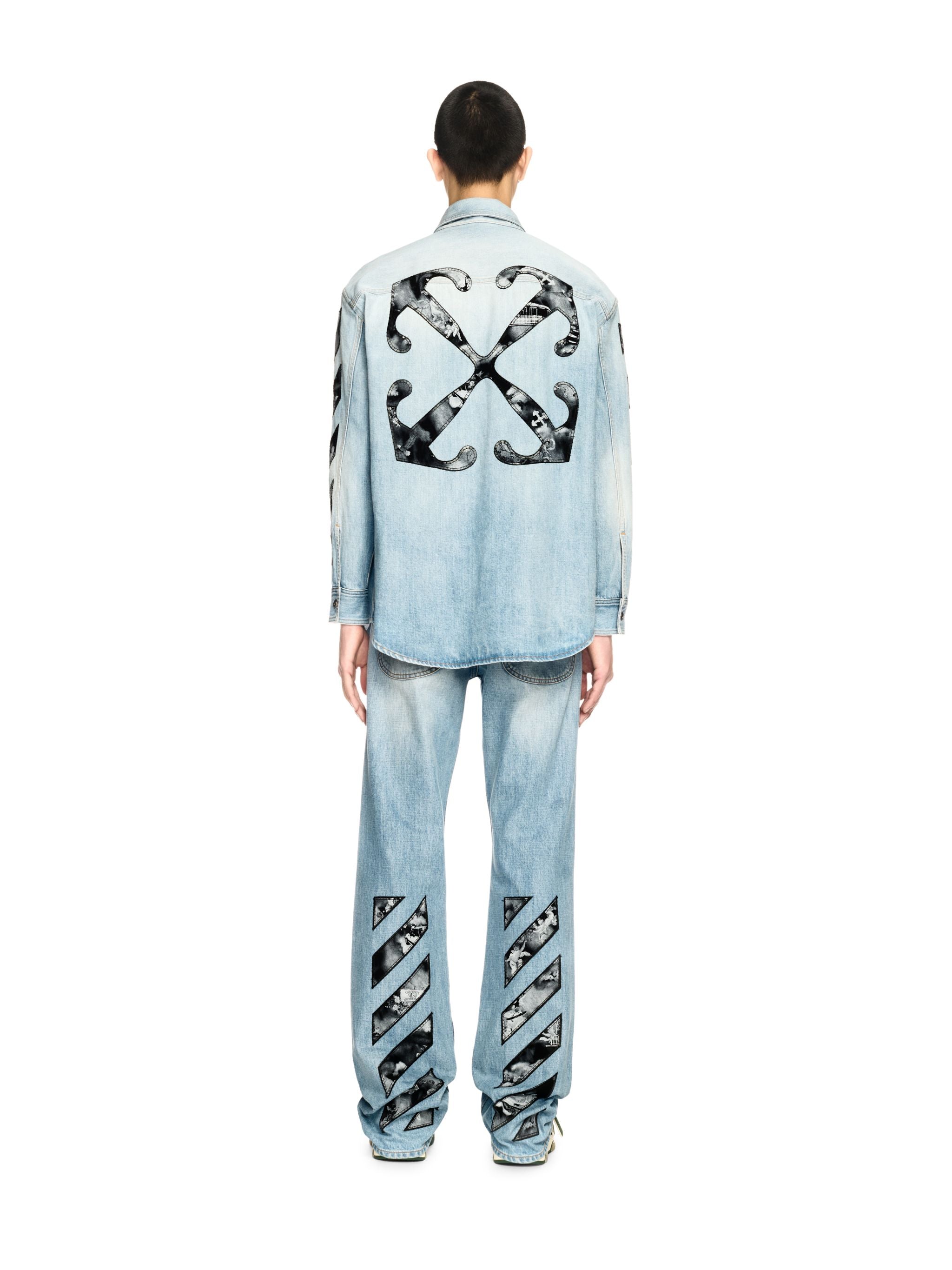 Off-White Fresco Diag Arr Den Milit Shi Blue