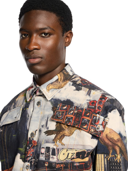Off-White World Paint Milit Shirt None