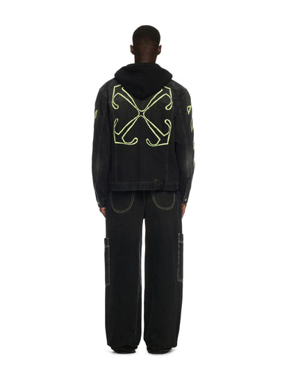 Off-White Diag Arr Outl Den Skate Jkt Black