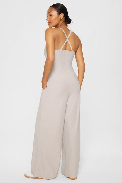 Fabletics Cloud Jersey Wide Leg Onesie