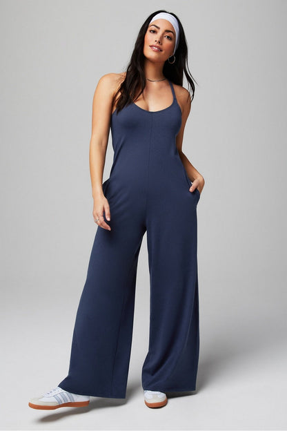 Fabletics Cloud Jersey Wide Leg Onesie