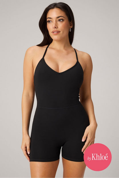 Fabletics Booty Scrunch PureLuxe V-Back Jumpsuit 4"