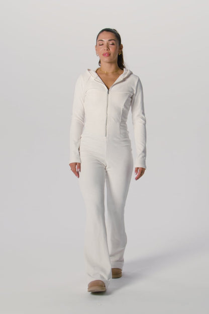 Fabletics Plush Rib Hooded Jumpsuit