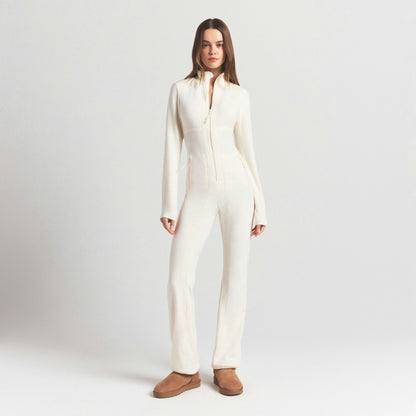 Skims Outdoor Fleece Catsuit Ecru