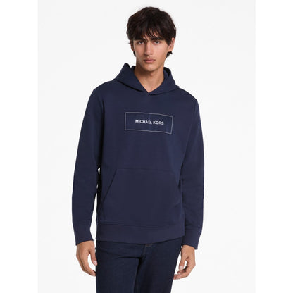 Michael Kors Logo Cotton Blend Hoodie MIDNIGHT