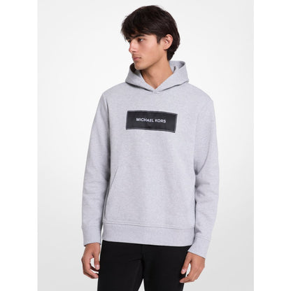 Michael Kors Logo Cotton Blend Hoodie HEATHER GREY