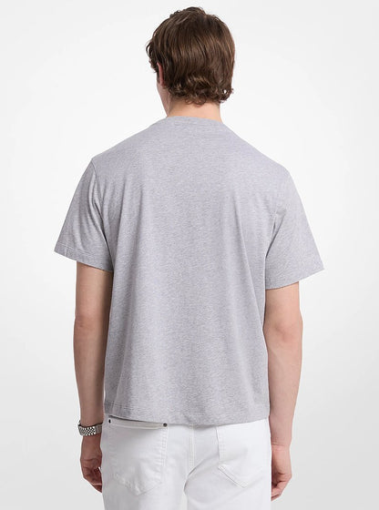 Michael Kors Logo Cotton T-Shirt HEATHER GREY