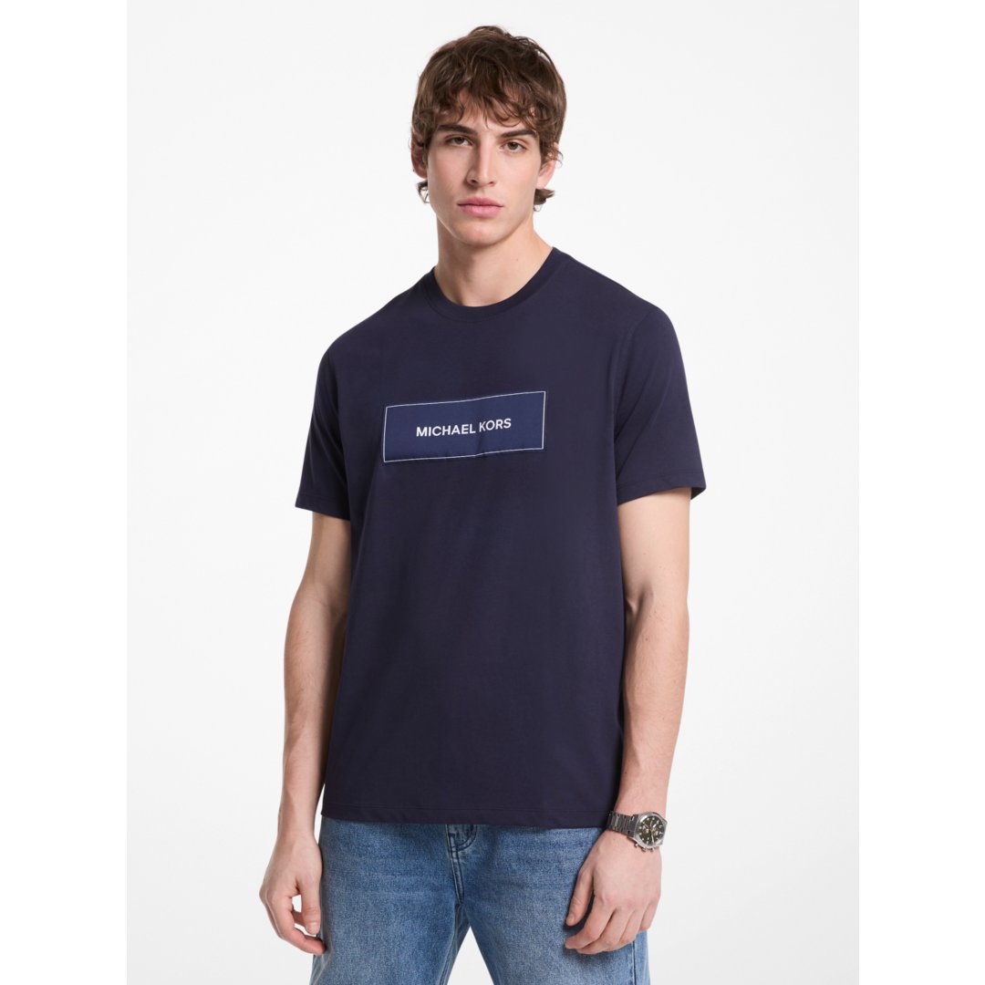 Michael Kors Logo Cotton T-Shirt MIDNIGHT