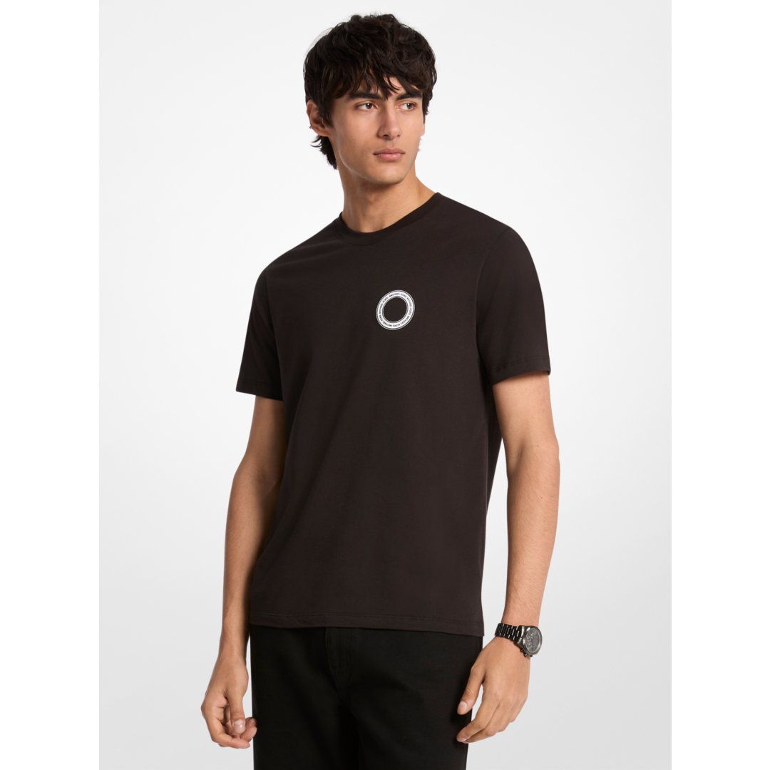 Michael Kors Graphic Logo Cotton T-Shirt BLACK