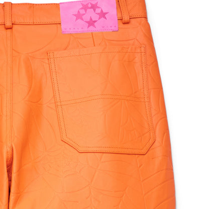 Sp5der Debossed WEB Leather PANT