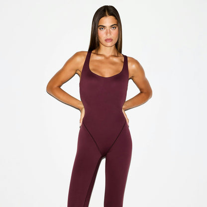 Skims Nikeskims Matte Racer Long Onesie Currant