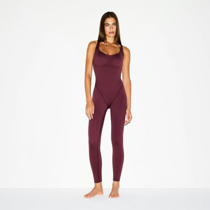 Skims Nikeskims Matte Racer Long Onesie Currant