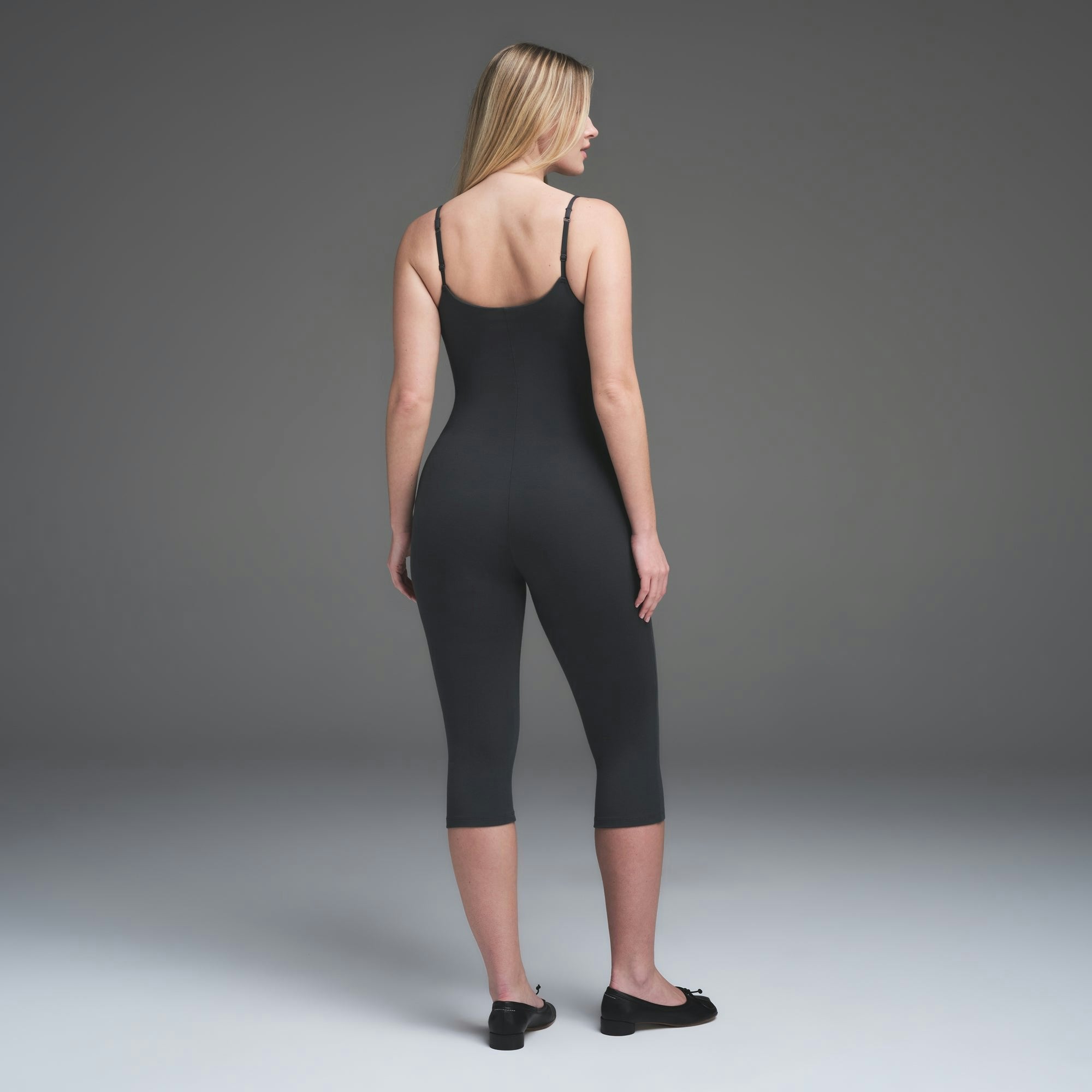 Skims Smooth Layers Capri Catsuit Graphite
