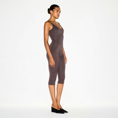 Skims Smooth Layers Capri Catsuit Raisin