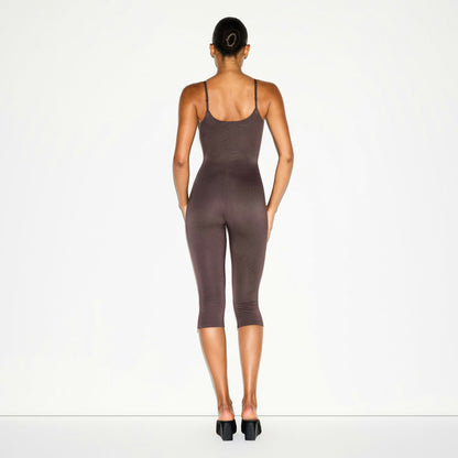 Skims Smooth Layers Capri Catsuit Raisin