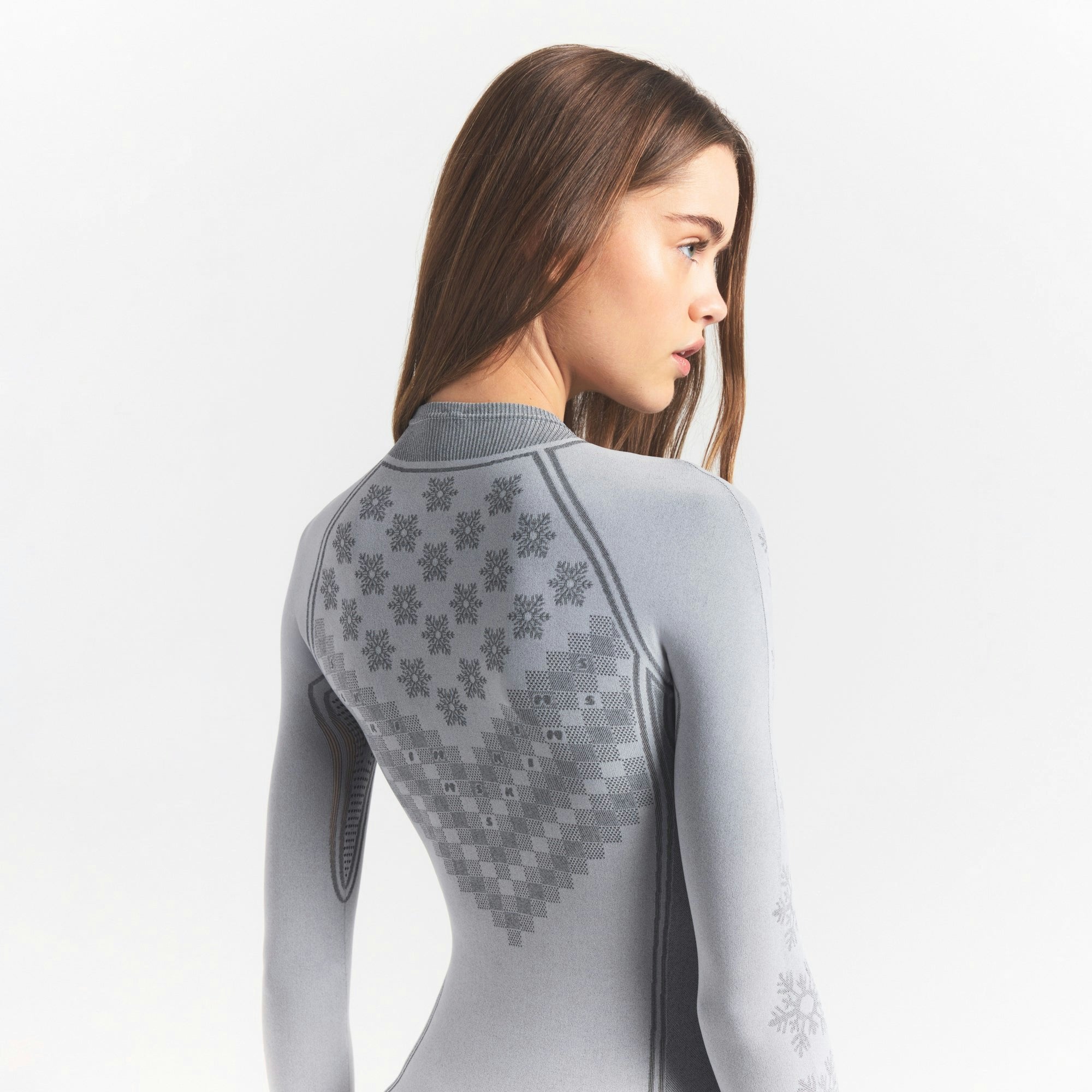 Skims Skims First Layers Half Zip Onesie Mirror Winter Fair Isle