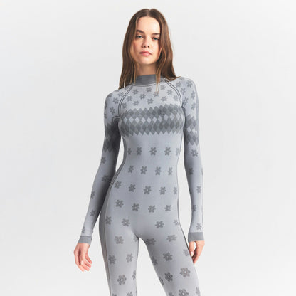 Skims Skims First Layers Turtleneck Catsuit Mirror Winter Fair Isle