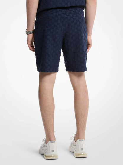 Michael Kors Logo Jacquard Terry Shorts MIDNIGHT