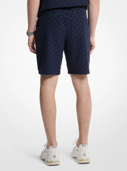 Michael Kors Logo Jacquard Terry Shorts MIDNIGHT