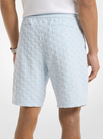Michael Kors Logo Jacquard Terry Shorts PASTEL BLUE