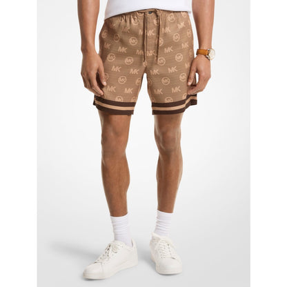 Michael Kors Logo TENCEL Shorts ACC CAMEL