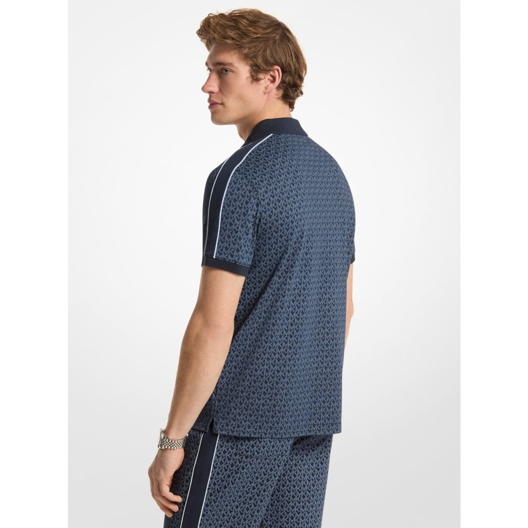 Michael Kors Signature Logo Cotton Polo Shirt MIDNIGHT