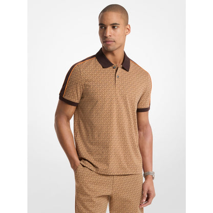 Michael Kors Signature Logo Cotton Polo Shirt ACC CAMEL