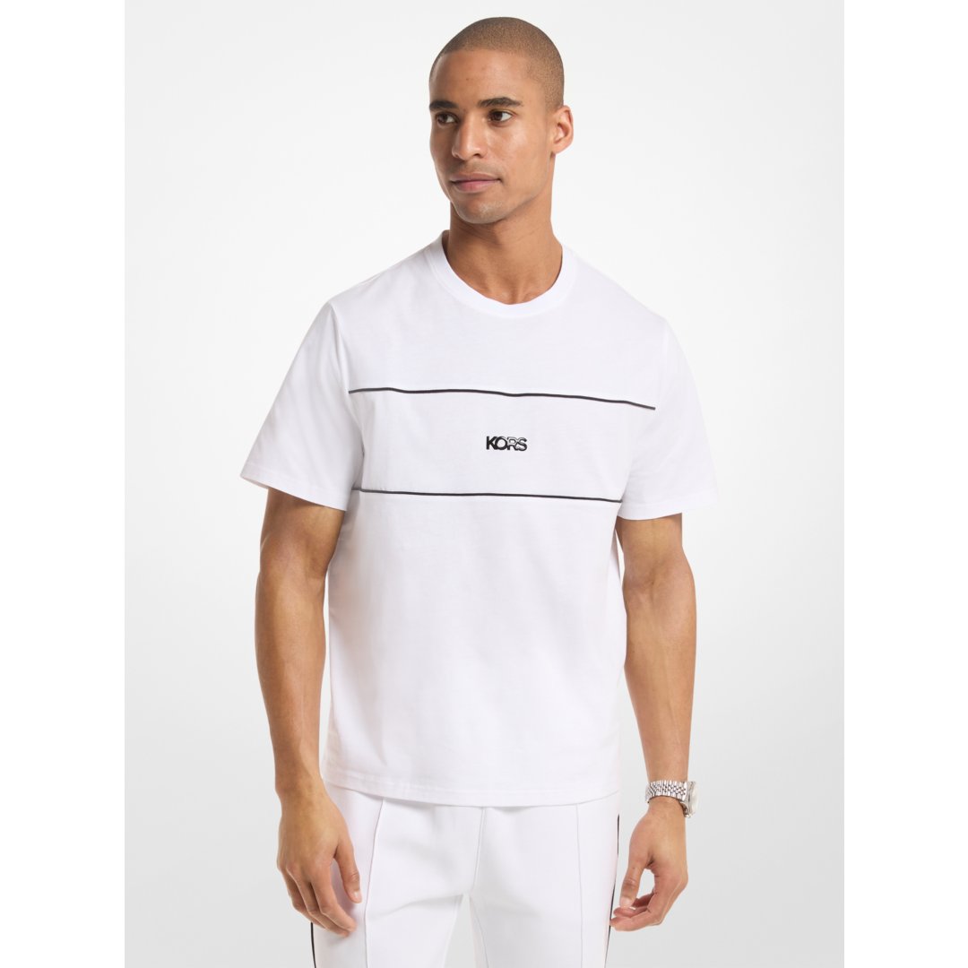 Michael Kors Logo Cotton Jersey T-Shirt WHITE