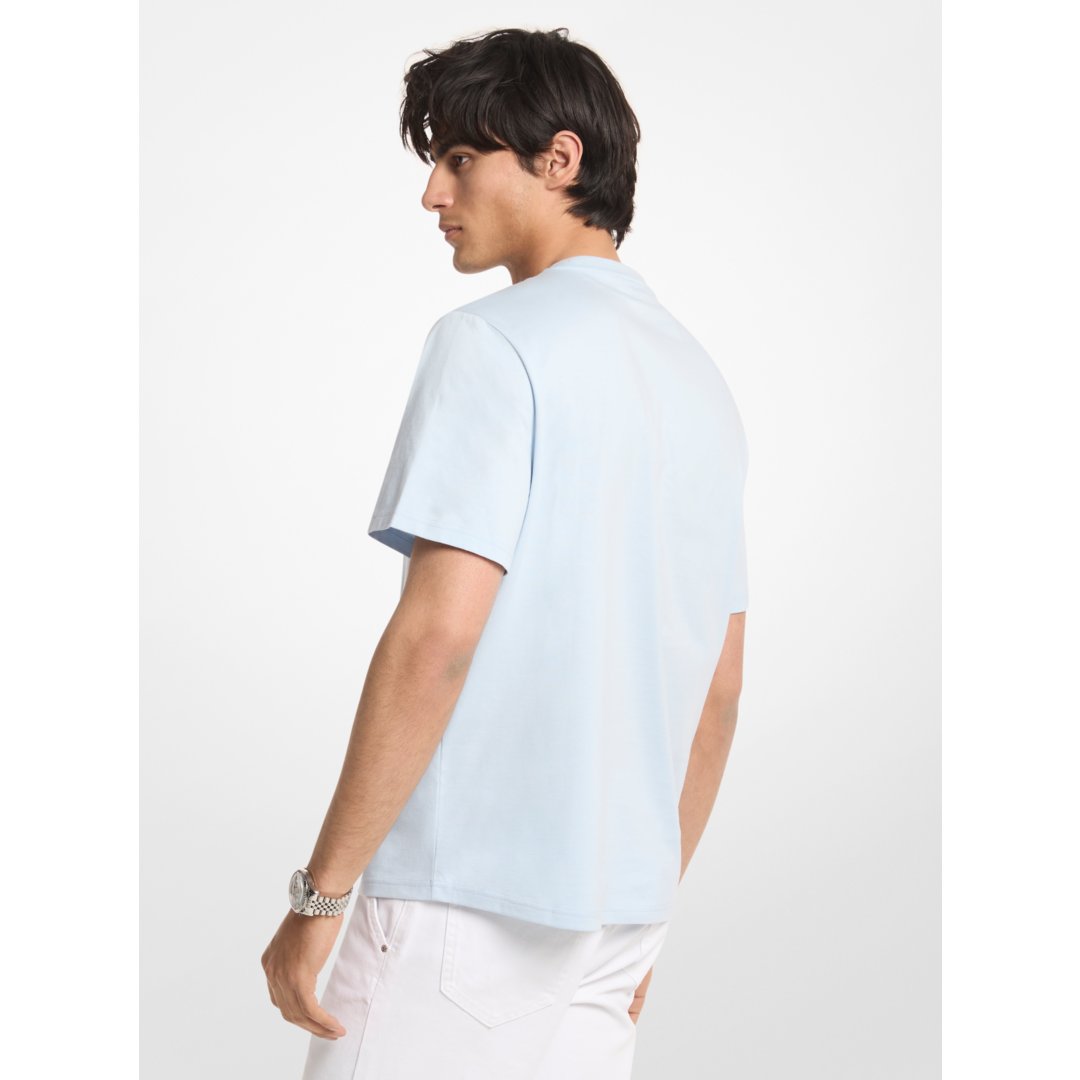 Michael Kors Logo Cotton Jersey T-Shirt PASTEL BLUE