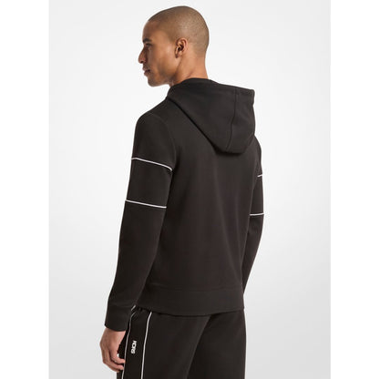 Michael Kors Cotton Blend Zip-Up Hoodie BLACK
