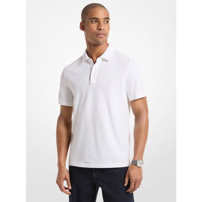 Michael Kors Pima Cotton Piqu Polo Shirt WHITE