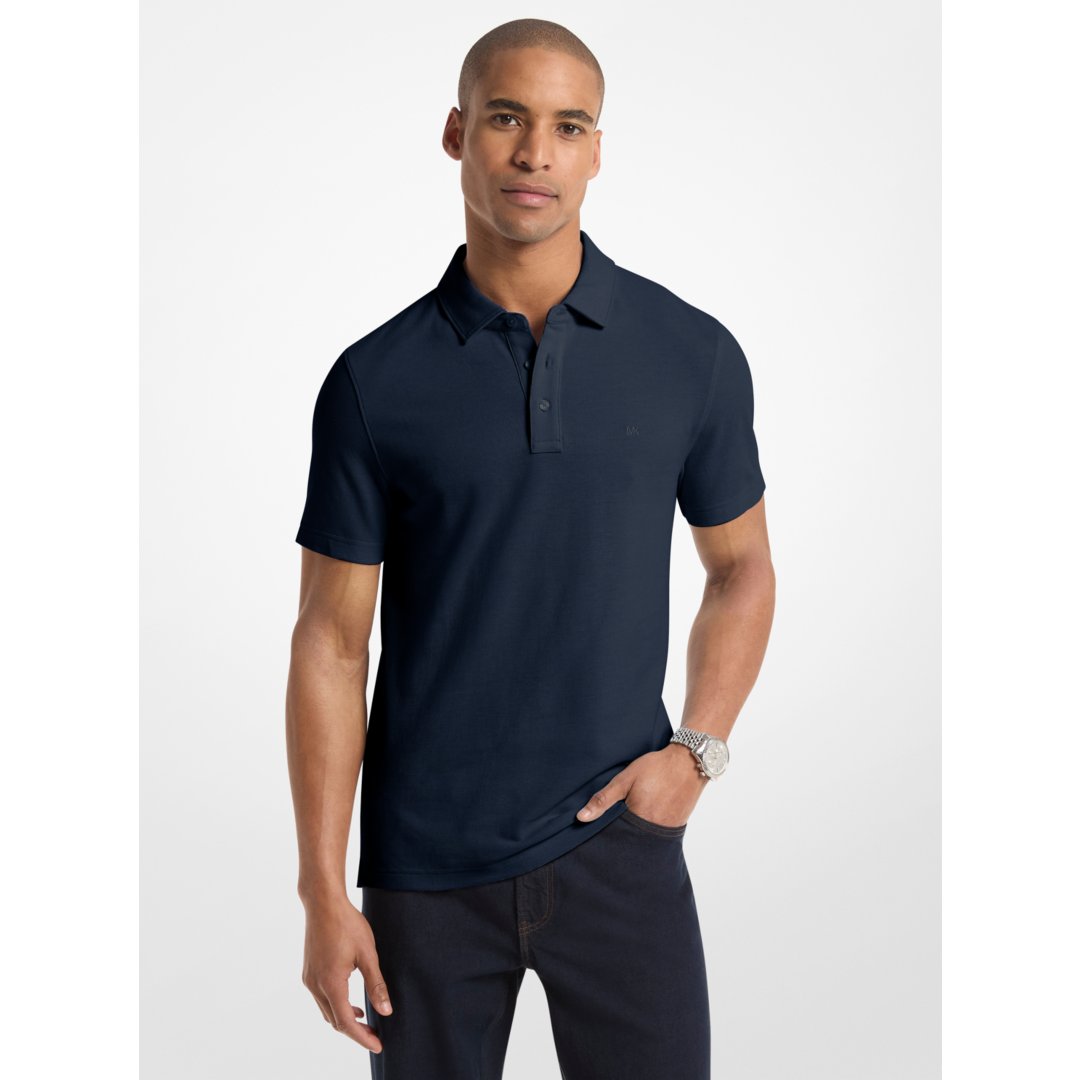 Michael Kors Pima Cotton Piqu Polo Shirt MIDNIGHT