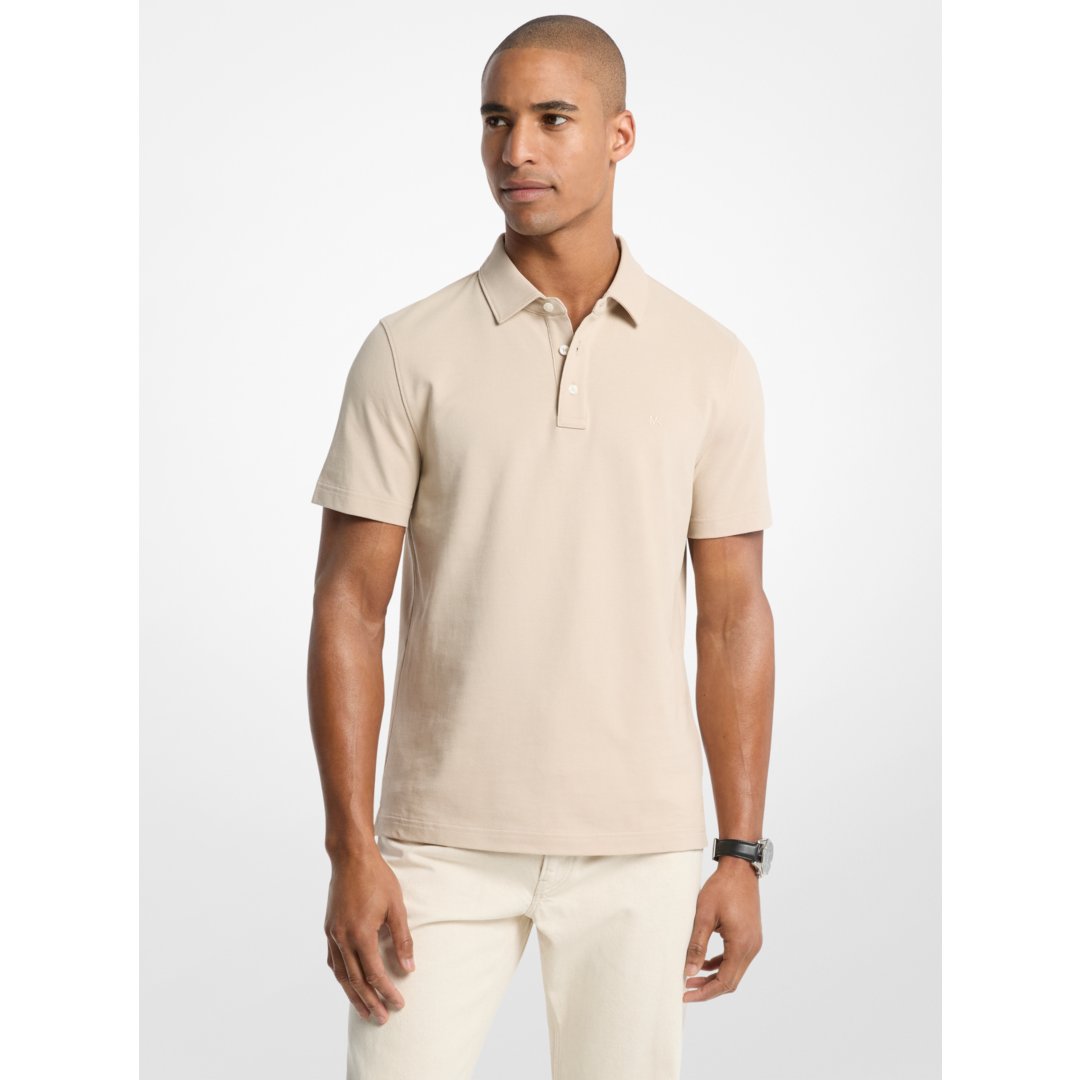 Michael Kors Pima Cotton Piqu Polo Shirt LIGHT SAND
