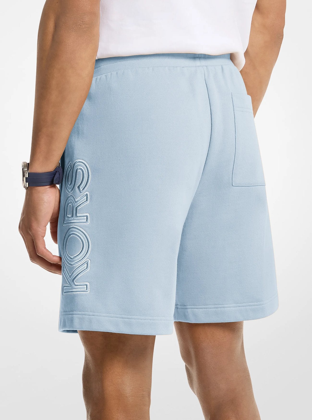 Michael Kors Logo Cotton Shorts PASTEL BLUE