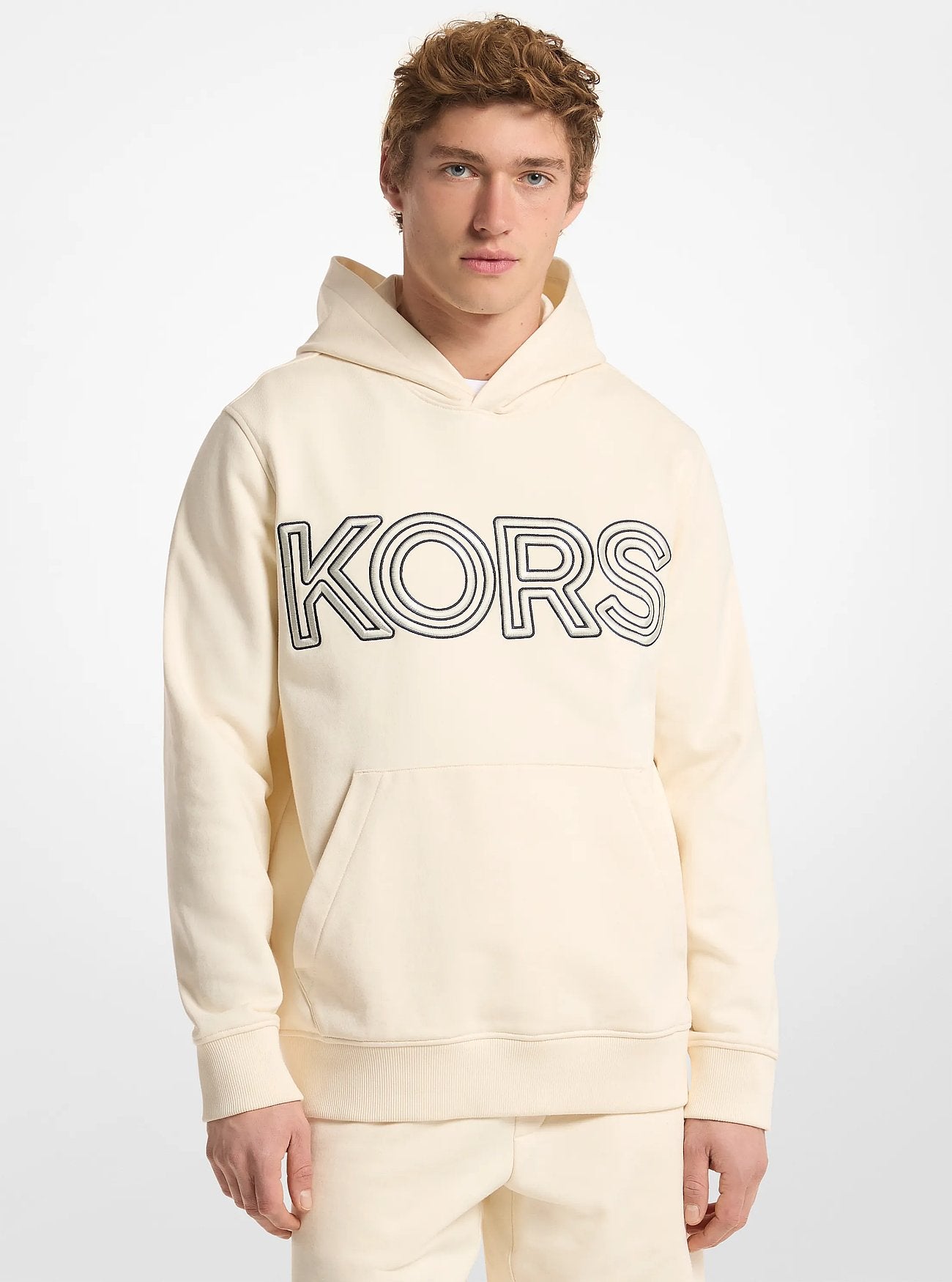 Michael Kors Logo Cotton Hoodie BONE