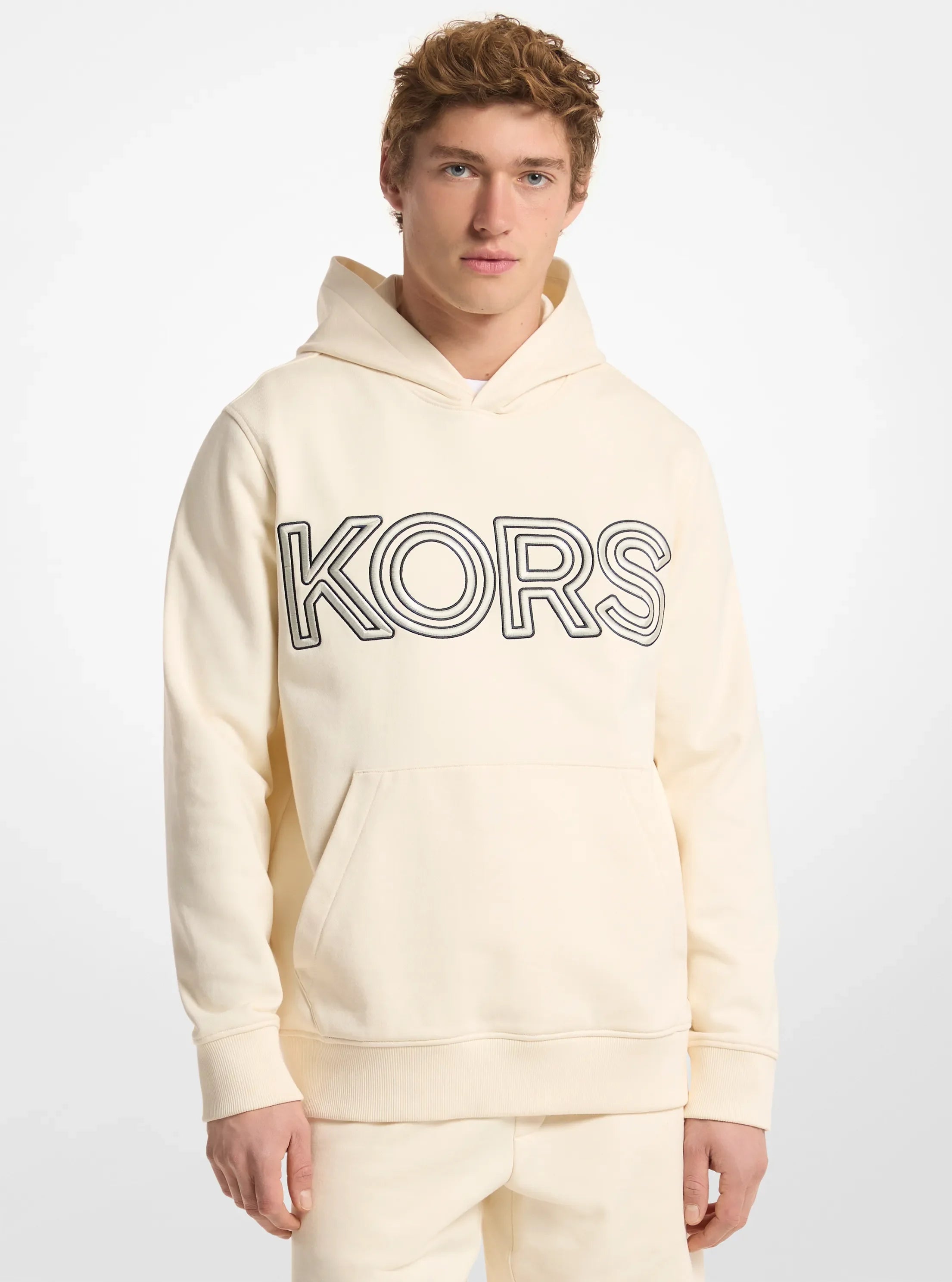 Michael Kors Logo Cotton Hoodie BONE