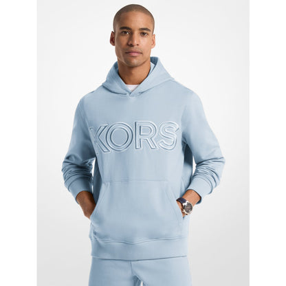 Michael Kors Logo Cotton Hoodie PASTEL BLUE