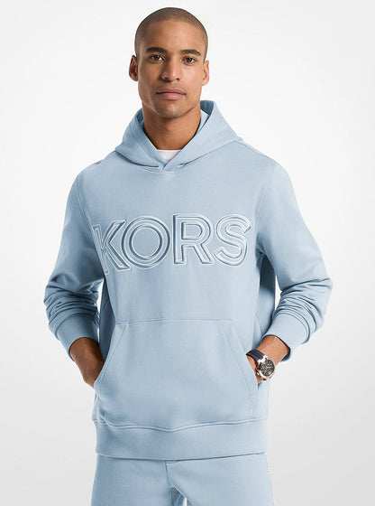 Michael Kors Logo Cotton Hoodie PASTEL BLUE