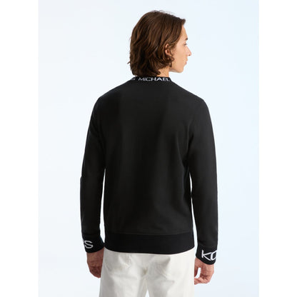 Michael Kors Logo Trim Cotton Blend Sweatshirt BLACK