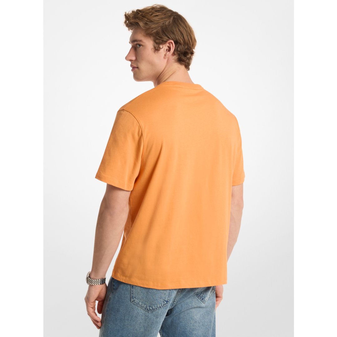Michael Kors Logo Cotton T-shirt RADIANT ORANGE