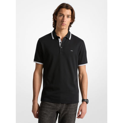 Michael Kors Greenwich Cotton Polo Shirt BLACK