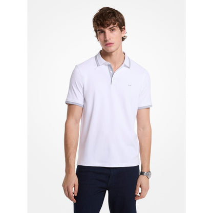 Michael Kors Greenwich Cotton Polo Shirt WHITE