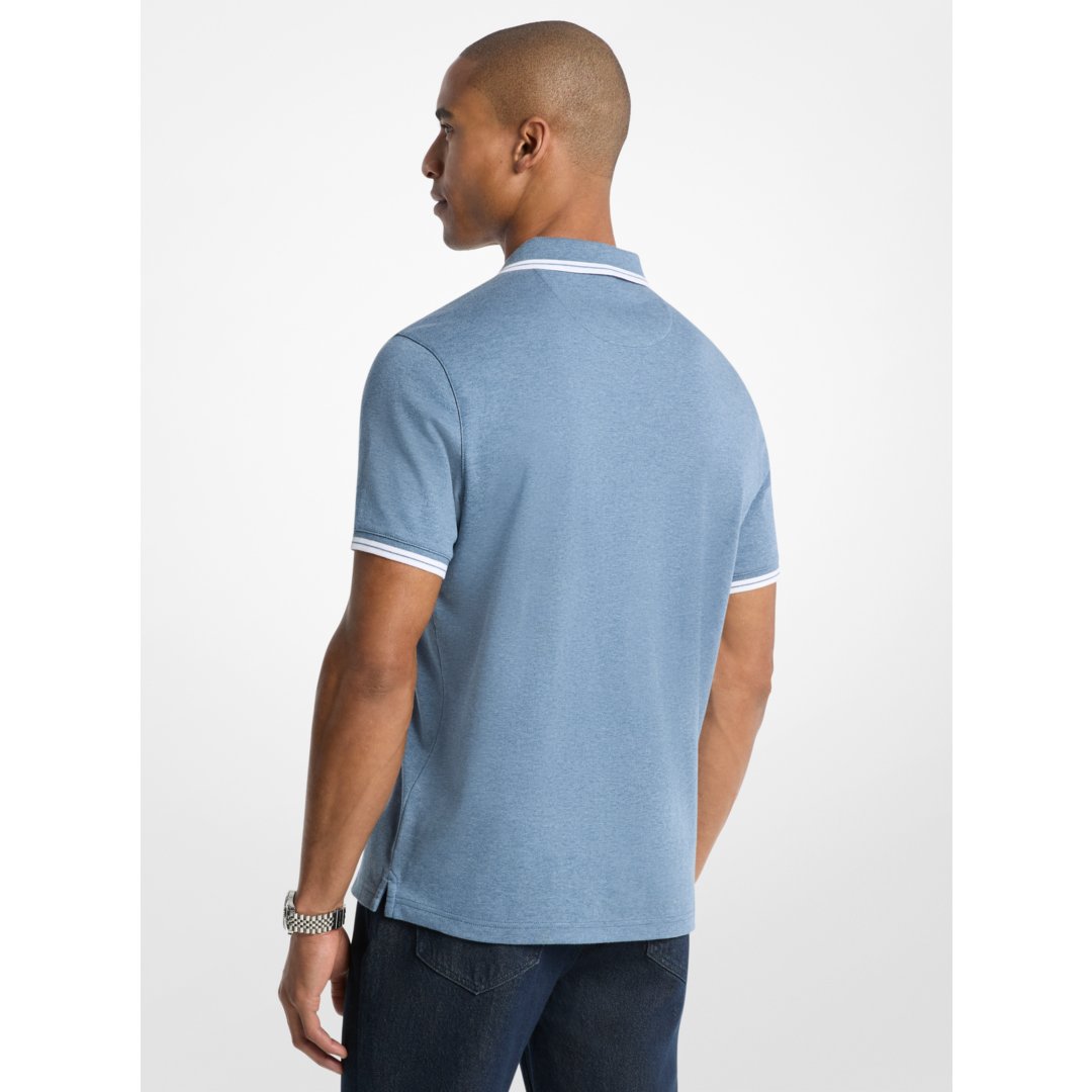 Michael Kors Greenwich Cotton Polo Shirt DENIM HTR