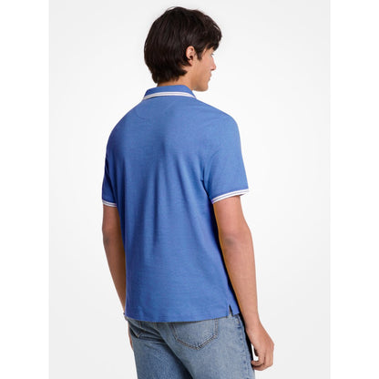 Michael Kors Greenwich Cotton Polo Shirt GALAXY BLUE HEATHER