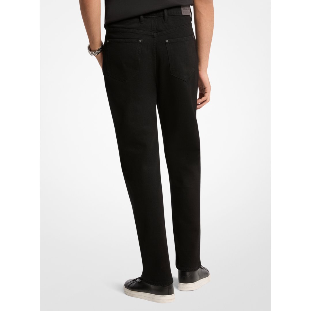 Michael Kors Finn Straight-Fit Stretch Denim Jeans BLACK