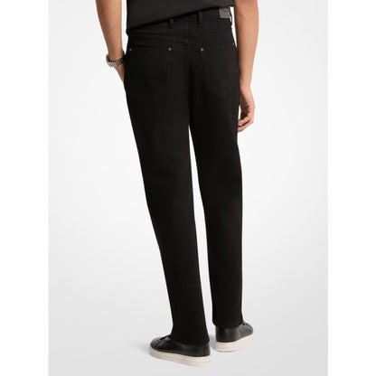 Michael Kors Finn Straight-Fit Stretch Denim Jeans BLACK